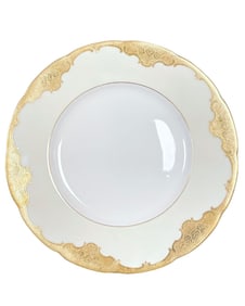 Minton Gold Gilt Enamel Decorated Dinner Plates