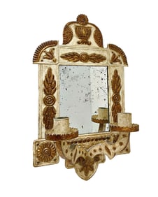 Pair Tole 2-Light Sconces