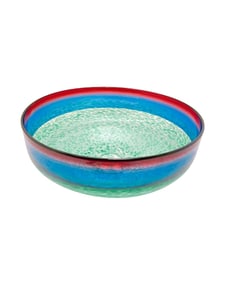 Vintage DKL Studio Art Glass Center Bowl