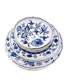 13 Miscellaneous Pieces of Meissen "Blue Onion" pattern China