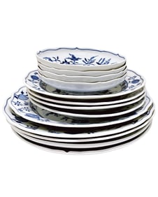 13 Miscellaneous Pieces of Meissen "Blue Onion" pattern China