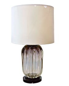 Pair Currey and co. Glass Lamps