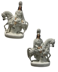 3 - 19th c. Staffordshire Porcelain Figurines