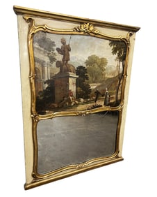 French Victorian Trumeau Wall Mirror