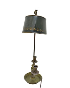 Directoire-style Bouillotte Lamp with Tôle Shade