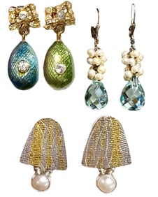 Three Pairs of Earrings