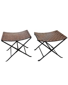 Pair of William Sheppee Style Folding Stools