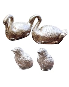 2 Pair of Sterling Salt and Pepper Shakers
