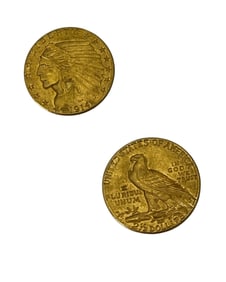 1914 United States $ 2.5Dollars Indian Head Quarter Eagle