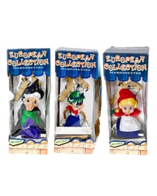 Set of Three 1992 European Collection Marionette Dolls