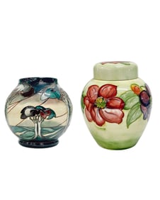 2 pc Moorcroft Vases