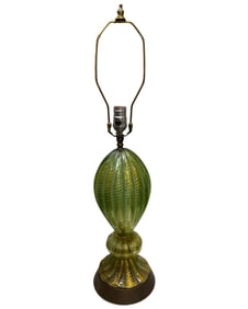 Green Murano Glass Table Lamp