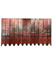 12 Panel Chinese Coromandel Screen