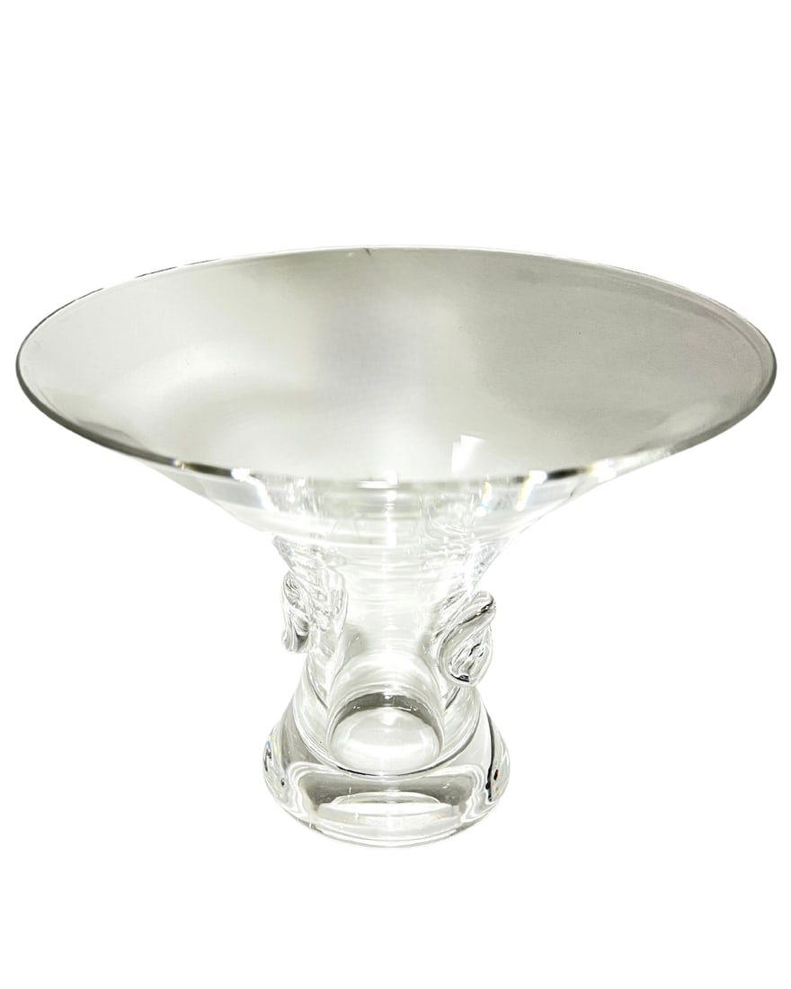 4 Assorted Hand Blown Clear Glass - 5