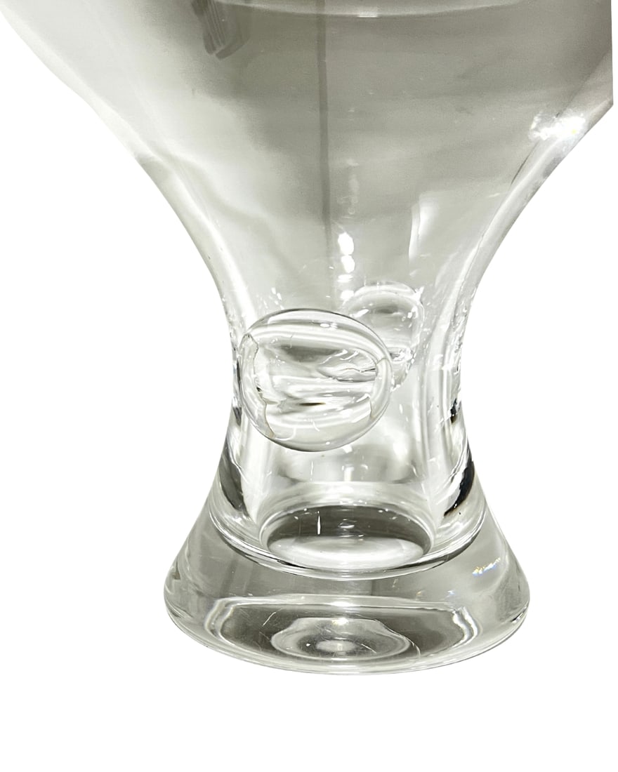 4 Assorted Hand Blown Clear Glass - 6