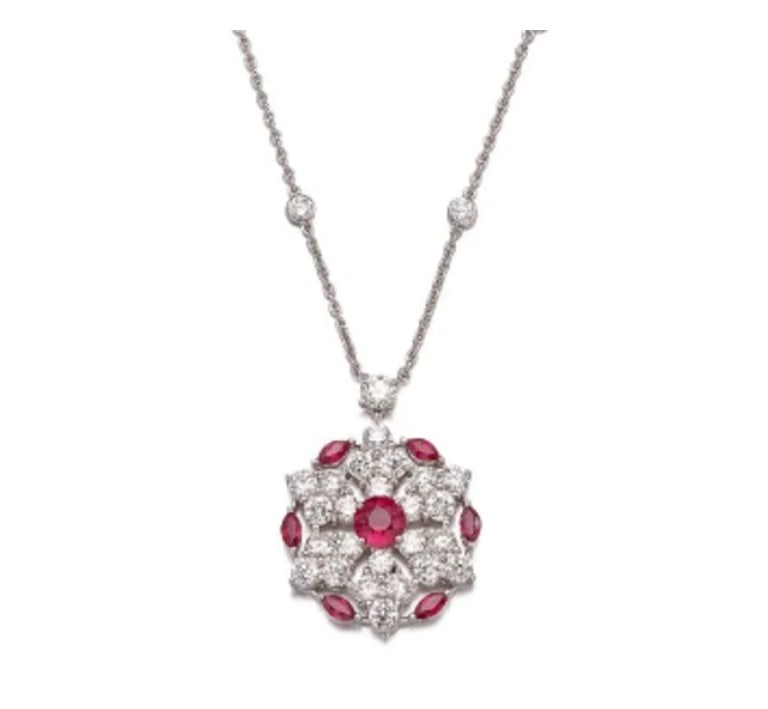 1.7ct Natural Ruby Necklace in 18K Gold (1 of 1)