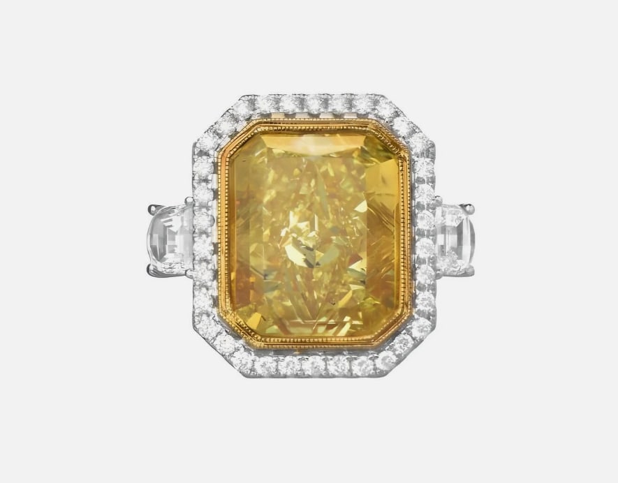 Rare Huge 22.64ct Natural Fancy Yellow Pink Oval Diamond Engagement Ring (1 of 1)