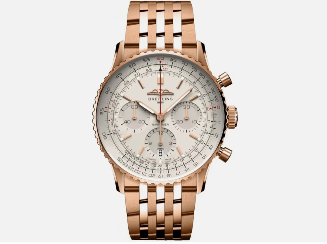 New Breitling Navitimer B01 Chronograph 41 Silver Men's Watch RB0139211G1R1 (1 of 1)