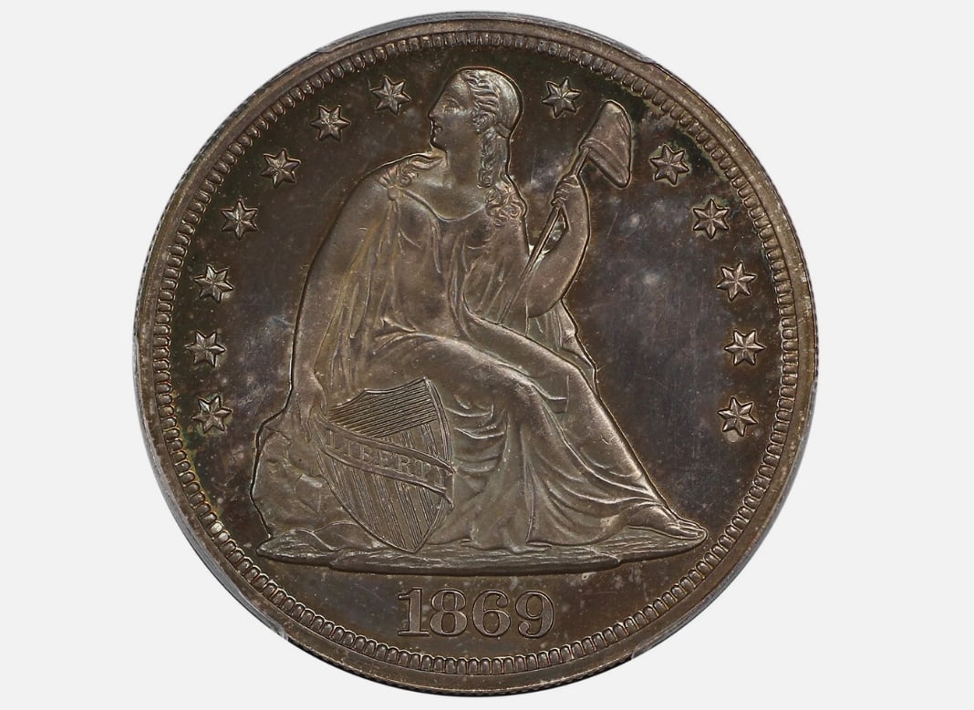 1869 $1 PCGS PR65 ex: D.L. Hansen (1 of 2)