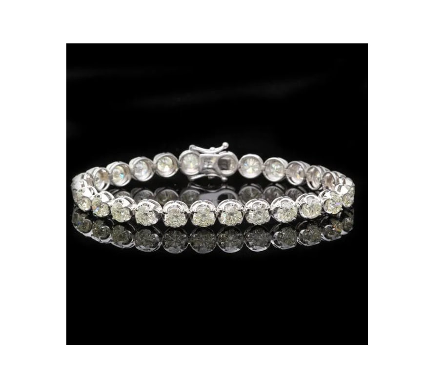 18k White Gold 14.50ct Diamond Bracelet GIA certification (1 of 1)