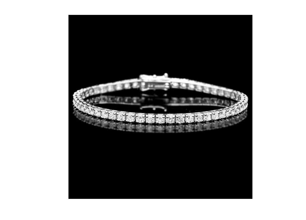 GIA certification 18k White Gold 4.50ct Diamond Bracelet (1 of 1)