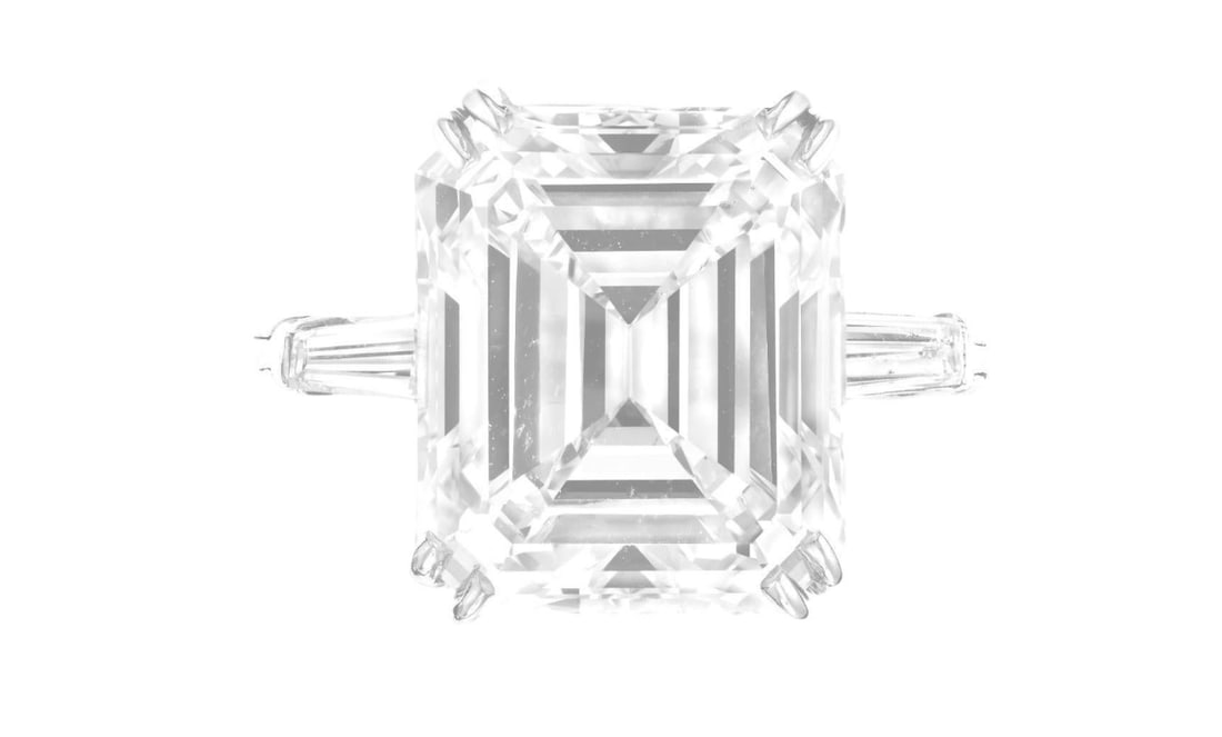 GIA certification 5.40 Carat Emerald Cut Diamond Ring (1 of 1)