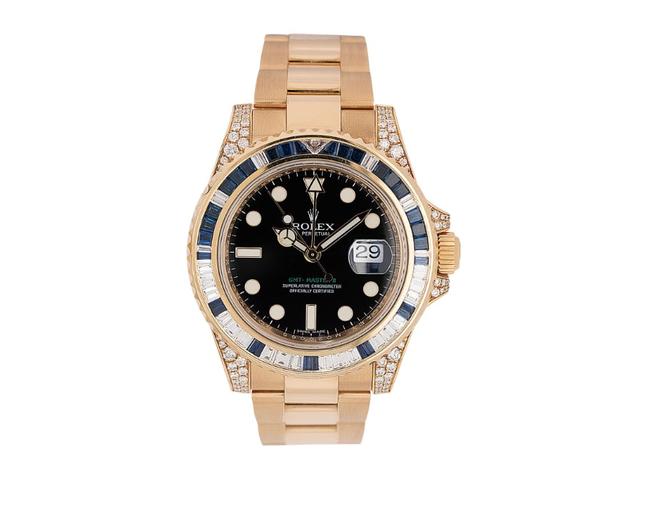 Rolex 116758SA GMT-Master II 18 Karat Diamond & Sapphire Watch In Stock (1 of 10)