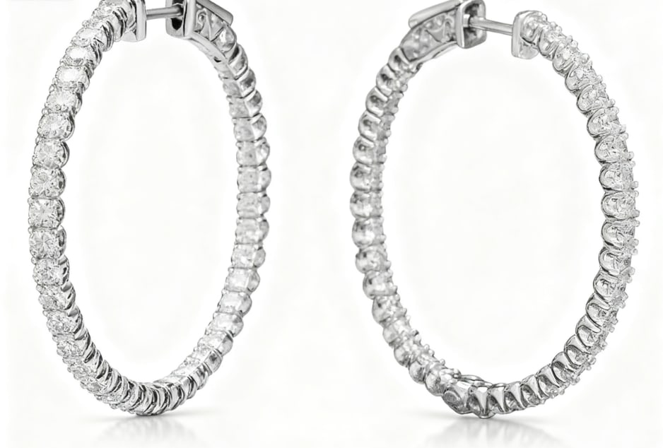 14K Gold 2.52ct Diamond Earrings GIA certification: 14K Gold 2.52ct Diamond Earrings GIA certification