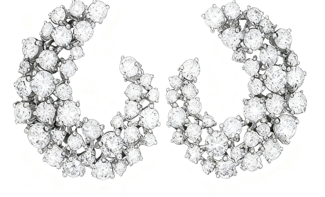 14k White Gold 4.40ct Diamond Earrings GIA certification: 14k White Gold 4.40ct Diamond Earrings GIA certification