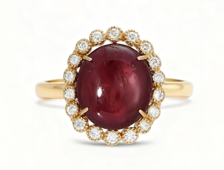14K Gold 20.50cts Ruby & 1.79cts Diamond Ring GIA certification (1 of 1)