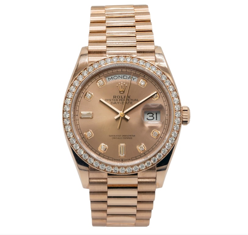 Rolex 128345RBR Day-Date 36mm All Factory Diamond Dial and Bezel Watches (1 of 7)