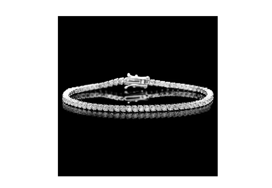 GIA certification 18k White Gold 3.65ct Diamond Bracelet (1 of 1)