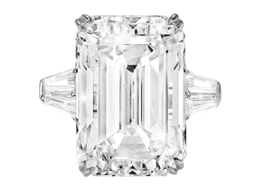 MADE IN ITALY GIA Certified 5 Carat Emerald Cut Diamond Solitaire Ring GIA certification (1 of 1)