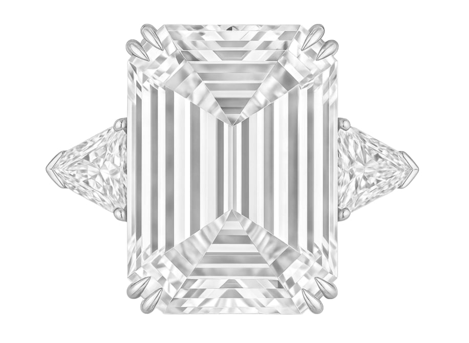 GIA Certified 8.03 Carat Emerald Cut Diamond F Color Engagement Ring GIA certification (1 of 1)