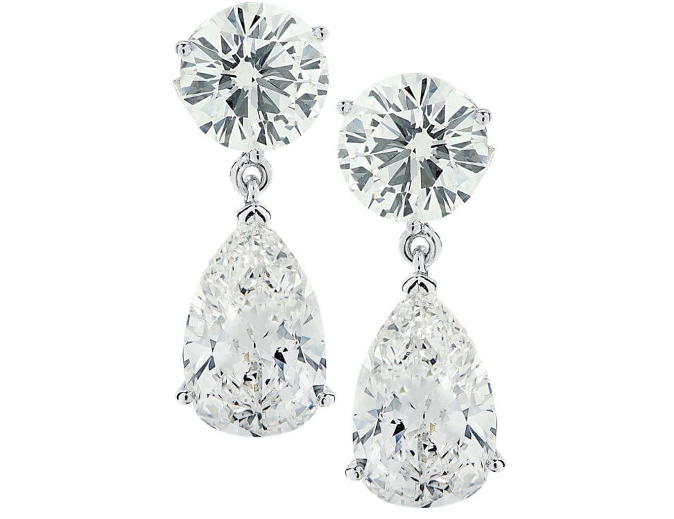 Vivid Diamonds GIA Certified 14.8 Carat Dangle Diamond Earrings GIA certification (1 of 1)