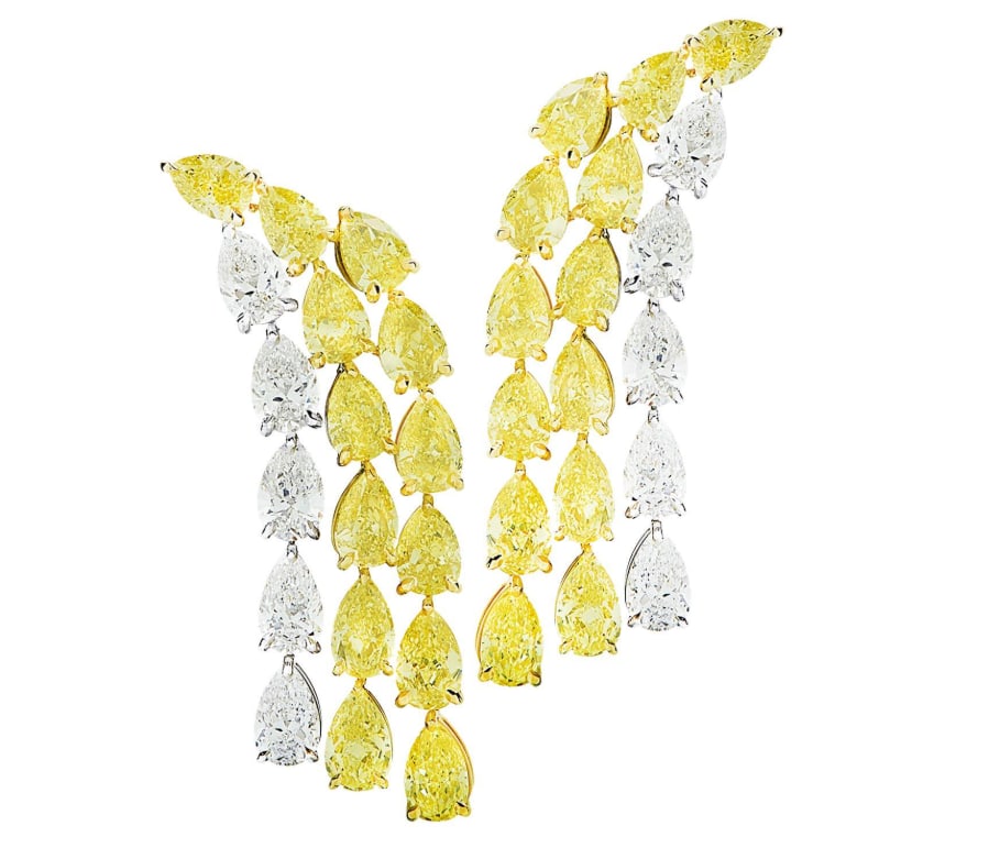Vivid Diamonds GIA Certified 19.64 Carat Fancy Intense Yellow Pear Shape Diamond (1 of 1)