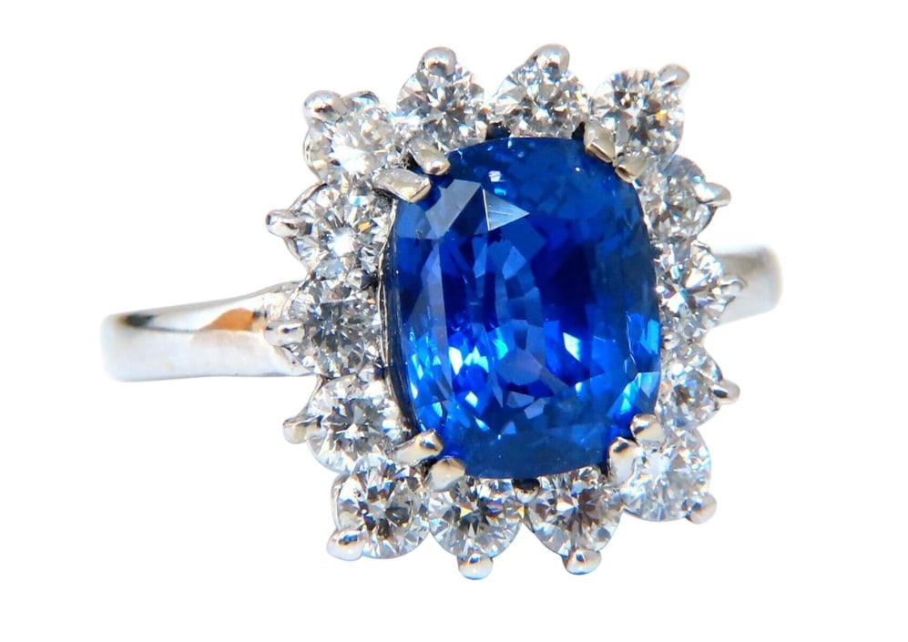 GIA Certified 5.05 Carat Natural No Heat Color Change Sapphire Diamonds Ring (1 of 1)