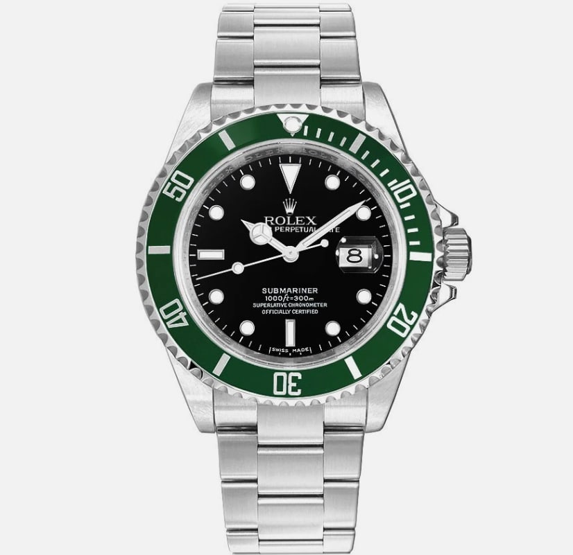 Rolex Submariner 16610LV Black Dial Green Bezel "Kermit" 40mm Steel Men's Watch (1 of 1)