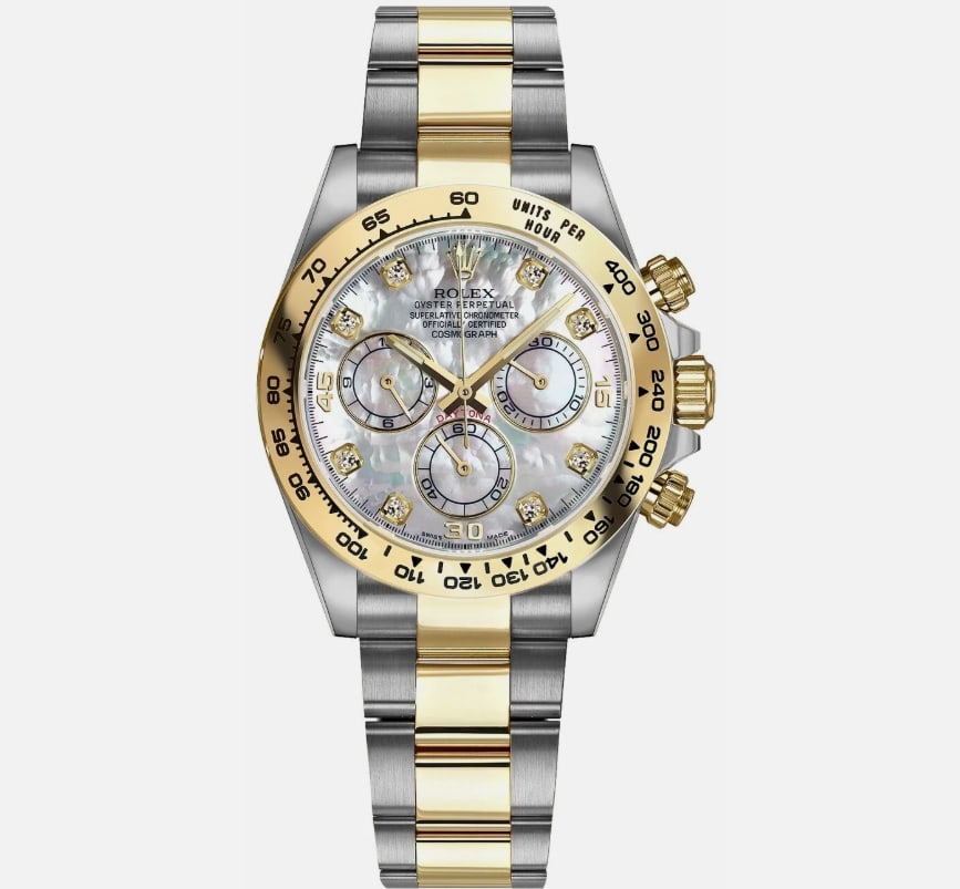 Rolex Cosmograph Daytona Diamond MOP Dial Two-Tone Mens Luxury Watch 116503-0007 (1 of 1)