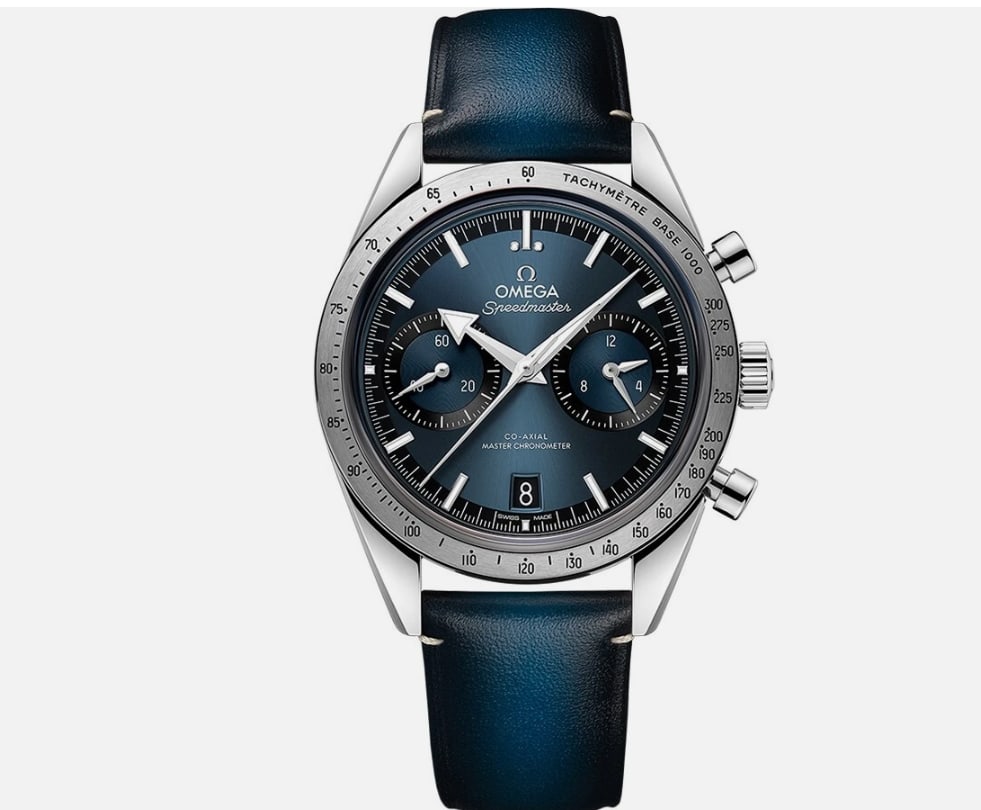 Omega Speedmaster '57 Chronograph Blue Dial & Band Mens Watch 33212415103001 (1 of 1)