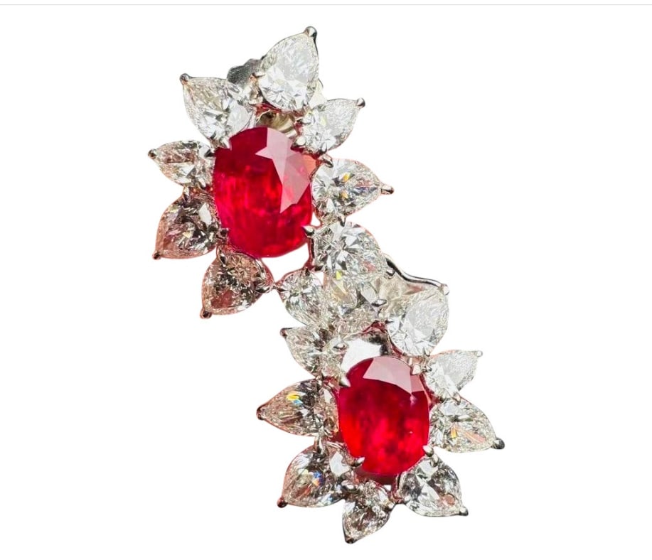 Jewelry Gia Certified 6.30 Burma Mogok No Heat Pigeons Blood Earrings: Emilio Jewelry Gia Certified 6.30 Burma Mogok No Heat Pigeons Blood EarringsFrom Emilio Jewelry, a well known and respected wholesaler/dealer located in the Iconic Gem Tower/Gia Building in New York's