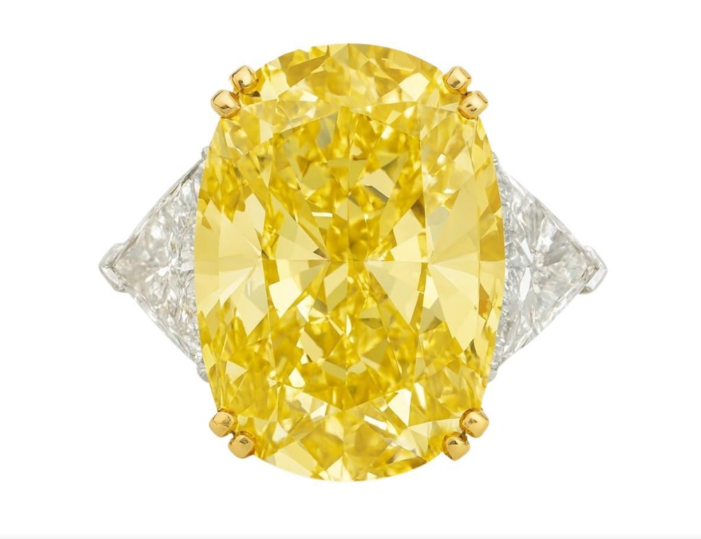 GIA Certified 10.01 Carat Fancy Yellow Diamond Ring (1 of 1)
