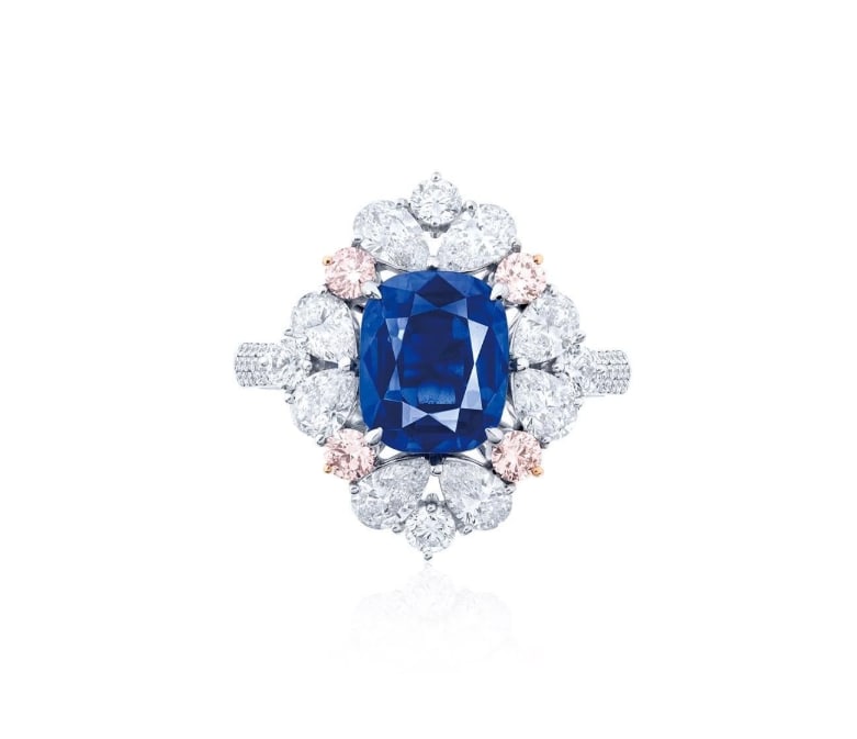 Emilio Jewelry Certified 4.90 Carat Kashmir Sapphire Ring (1 of 1)