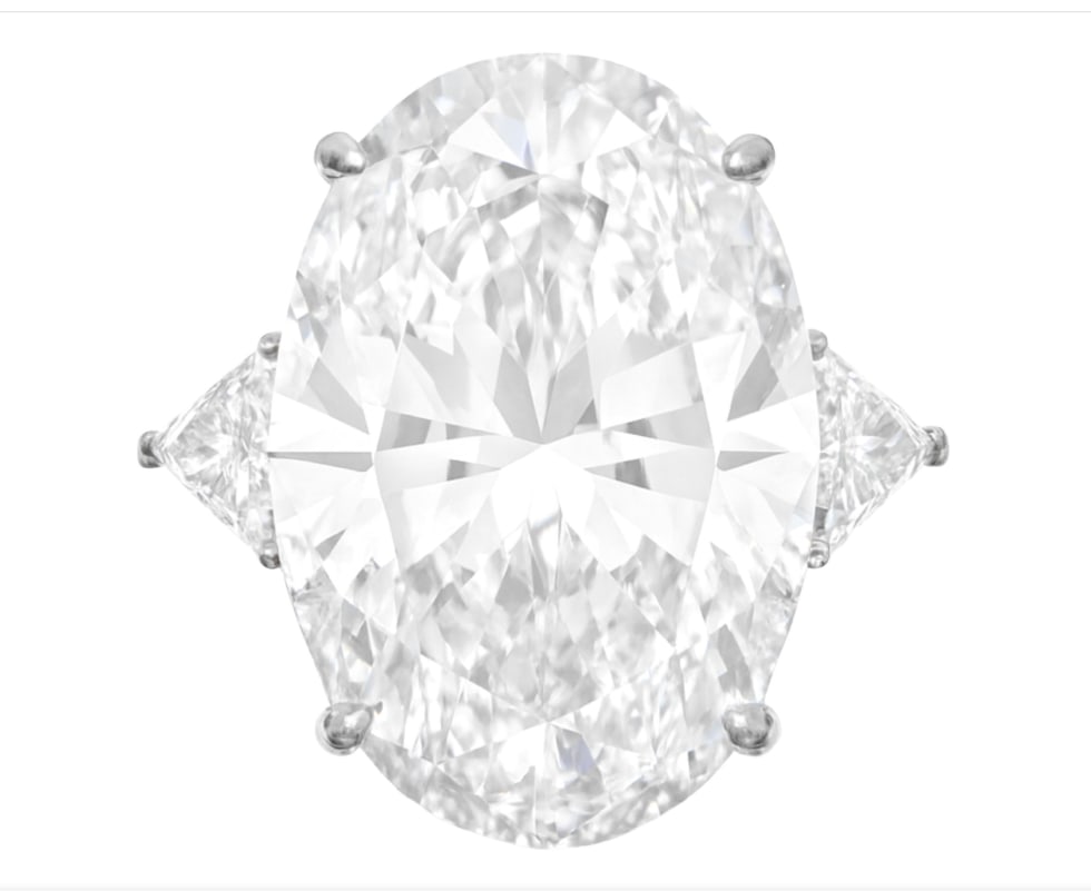 GIA Certified 27 Carat Emerald Cut Diamond Ring (1 of 1)