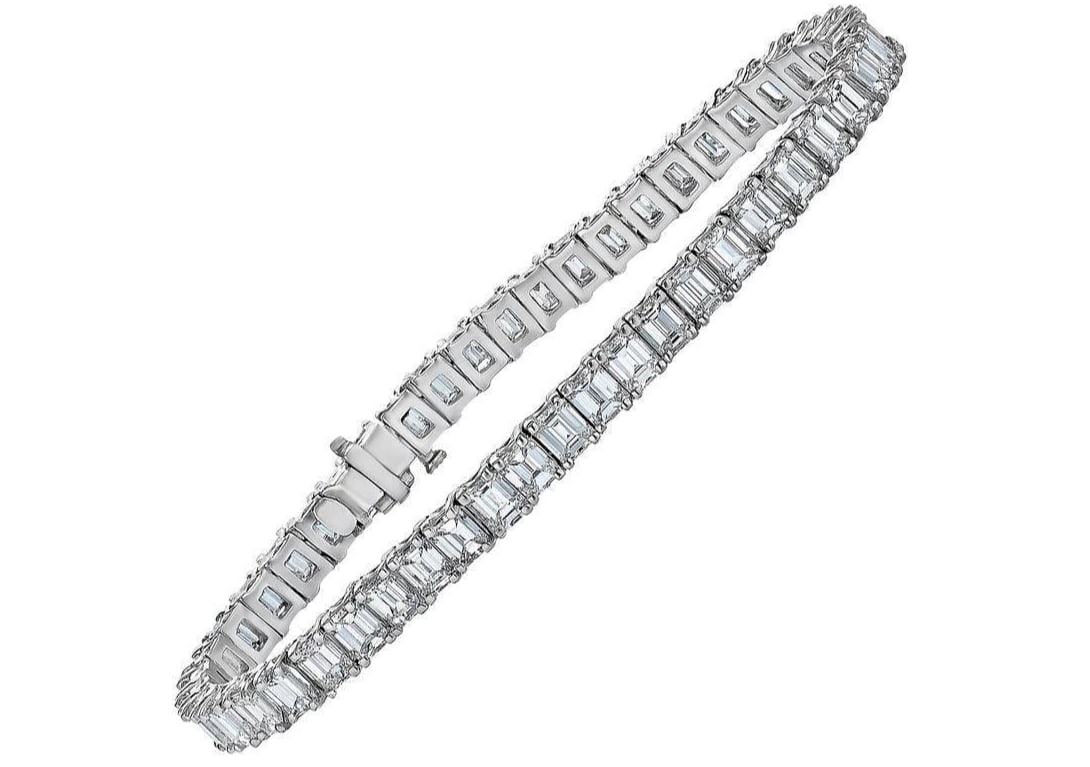 Emilio Jewelry Gia Certified 15.00 Carat Emerald Cut Diamond Bracelet (1 of 1)