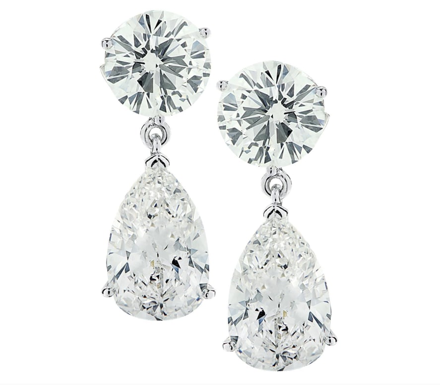 Vivid Diamonds GIA Certified 14.8 Carat Dangle Diamond Earrings (1 of 1)