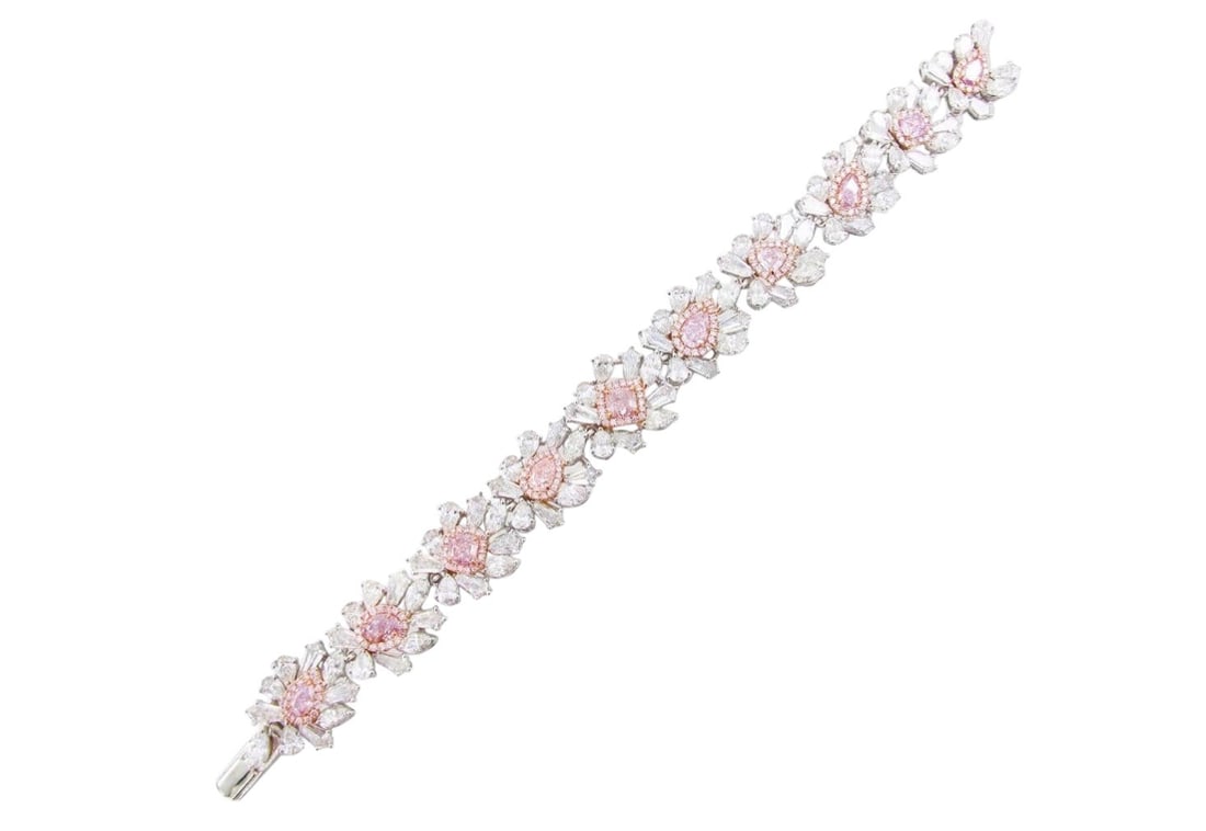 Emilio Jewelry GIA Certified 22.00 Carat Natural Pink Diamond Bracelet: Emilio Jewelry GIA Certified 22.00 Carat Natural Pink Diamond Bracelet