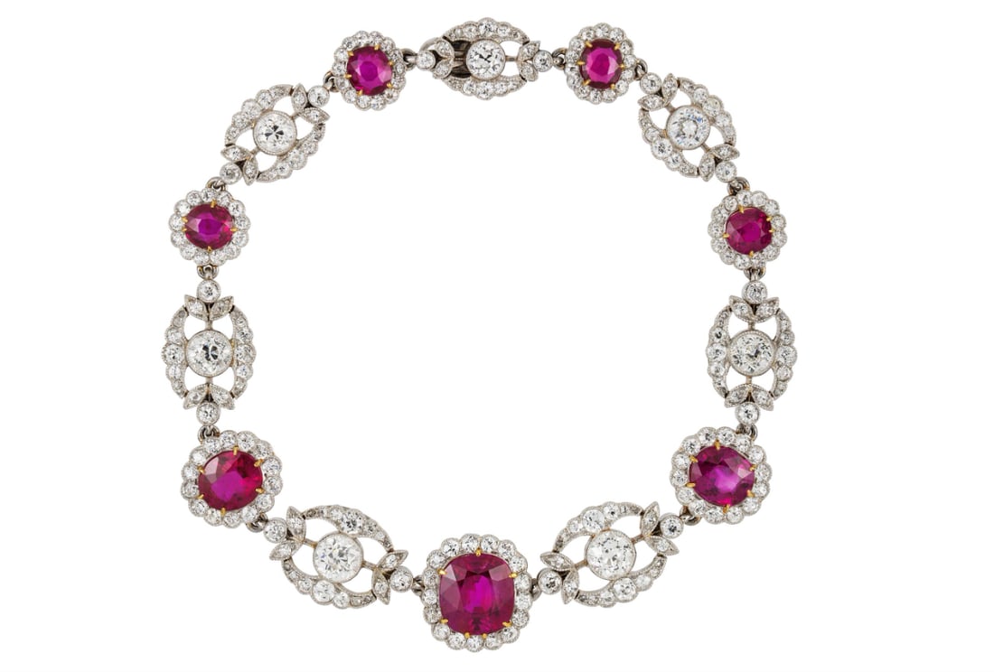 Edwardian Ruby and Diamond Bracelet (1 of 1)