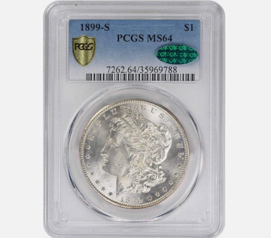1899-S Morgan Silver Dollar MS64 PCGS (CAC) (1 of 2)