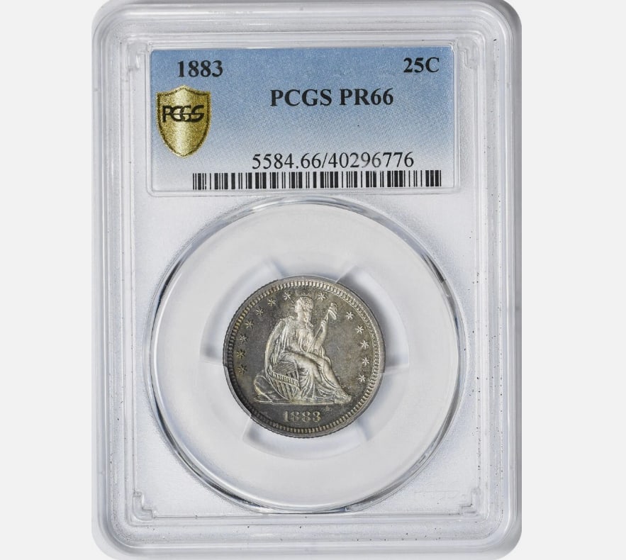 1883 Liberty Seated Silver Quarter PR66 PCGS (1 of 1)